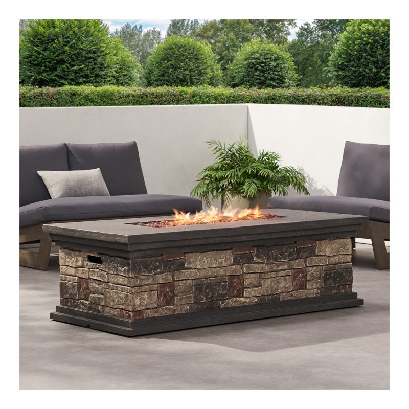 RECTANGLE MGO FIRE PIT - 50 000 BTU