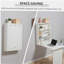 Bureau de conversion mural pliable, bureau flottant multifonctionnel avec tablette de rangement, blanc