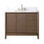 Meuble-lavabo autoportant à simple cuve 42 po avec plateau en marbre Caldwell-107663185-107663189-107663191