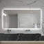 28*60In  LED Bathroom Mirror, Corrosion-Resistant, Three-Colour Dimmable, Backlit Mirror With One-Touch Demist Function