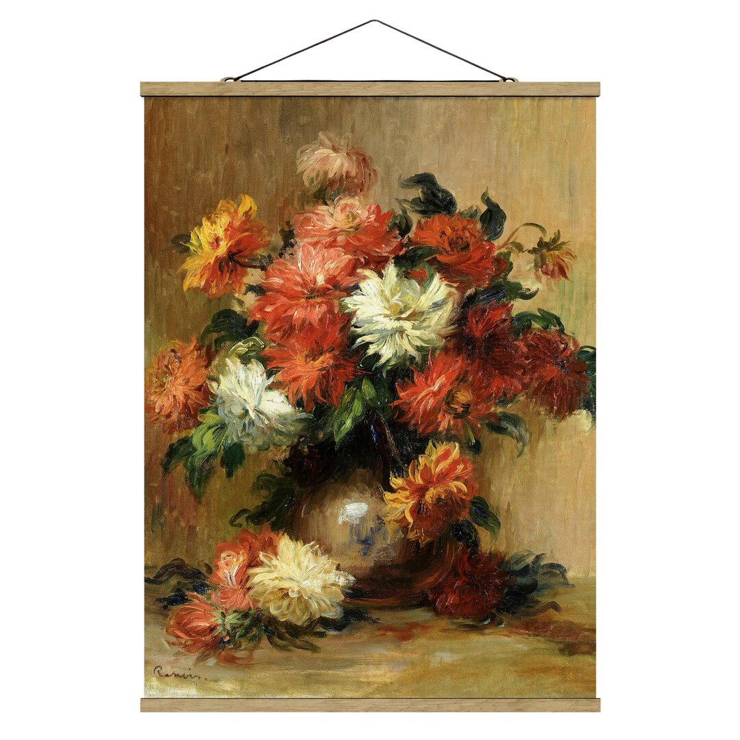 Grafikdruck Still Life with Dahlias von Auguste Renoir