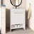 Floor Vanity With Four Drawers and Two Open Shelves, White