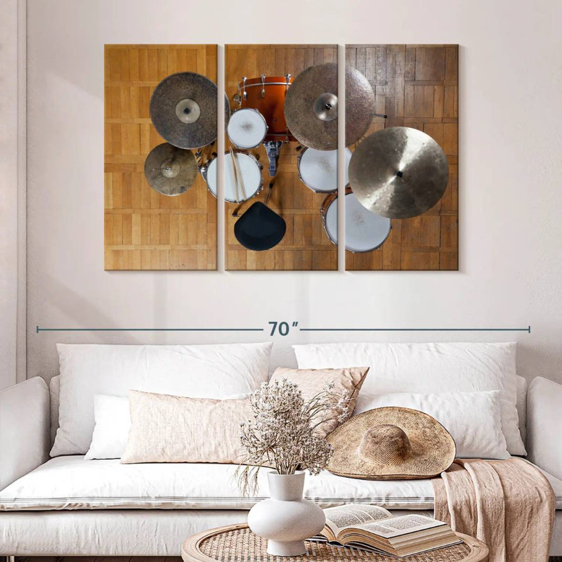 Full Drum Set, 32" H x 50" W