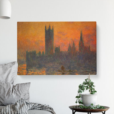 Houses Of Parliament In London Vol.2 by Claude Monet - Wrapped Canvas