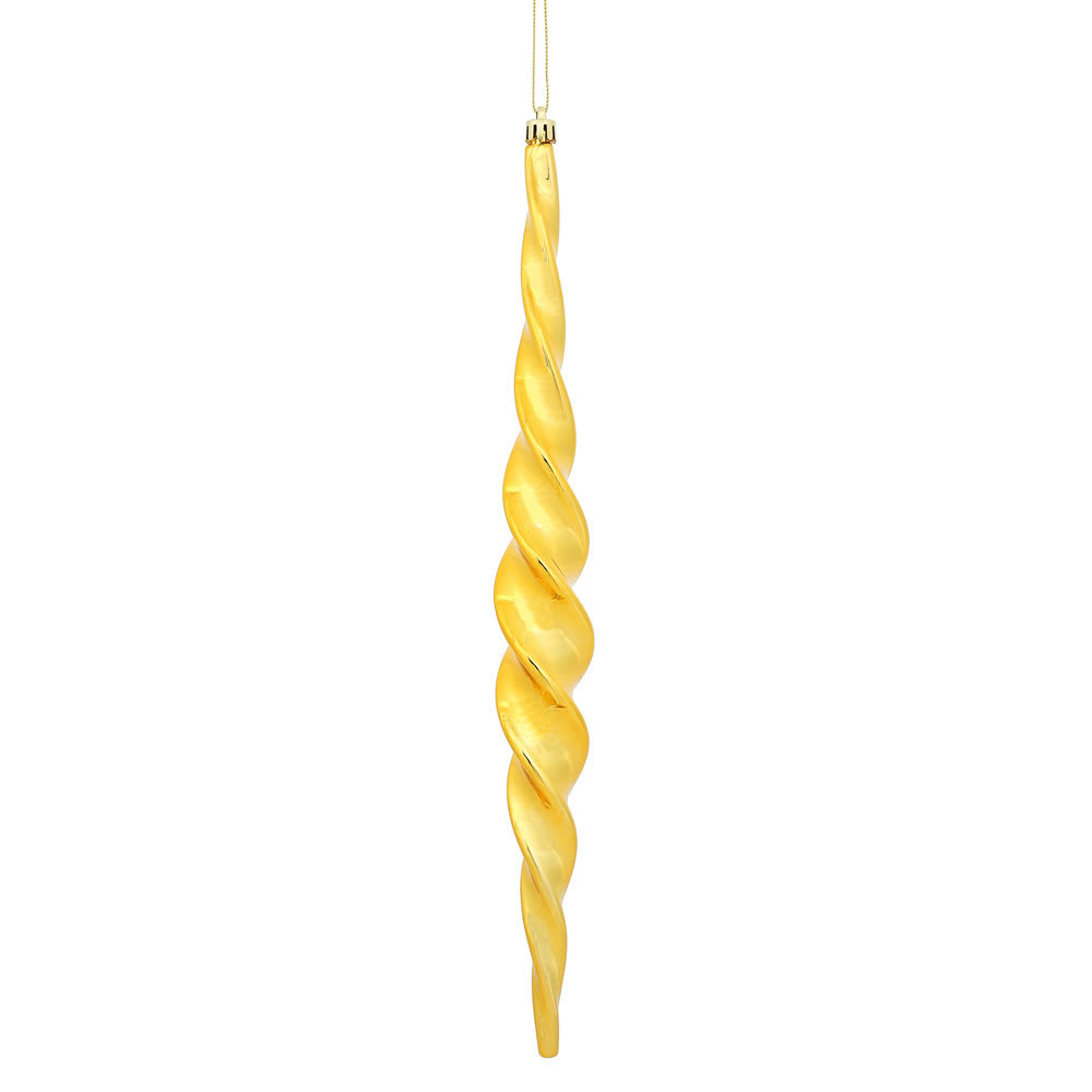 15" Shatterproof Finial Ornament, Honey Gold