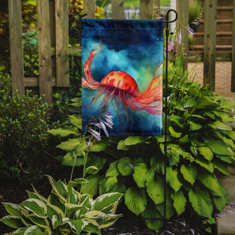 Drapeau de jardin méduse