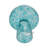 11" Spotted Mushroom Lamp, Seafoam