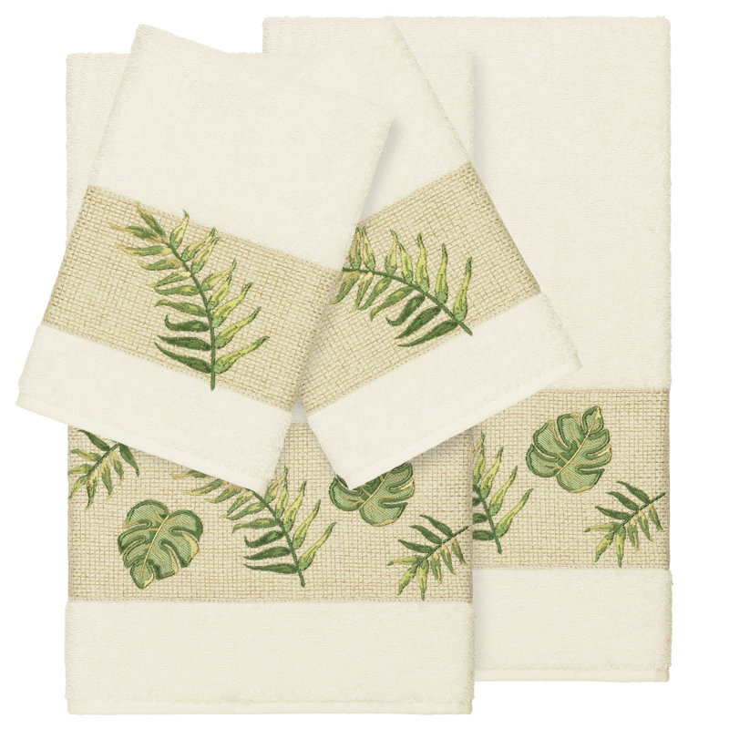 Ensemble de serviettes 4 pièces Zoe, Crème