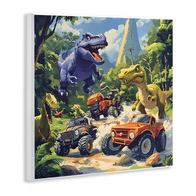 Dinosaurs & Monster Trucks Wall Plaque, design by Creative Studio