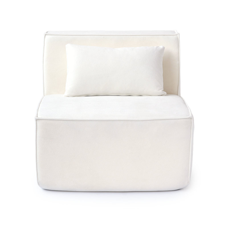Chaise simple (côté moyen), Beige