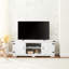 Grande console de télévision au design moderne, pour téléviseur de 70 po, blanc, unité de rangement fonctionnelle inspirée, pouvant accueillir-1949323218