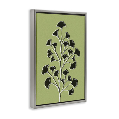 Cadre flottant Lime Gingko Sprig, design par Martina Pavlova