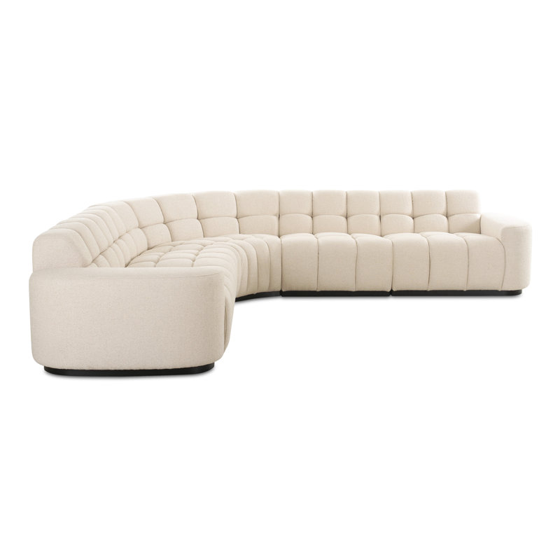 Roman L-Shaped Sectional, Rust Basketweave