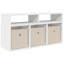 Unfinished TV Stand for TVs up to 42" with Fireplace Included-842465784-843836200