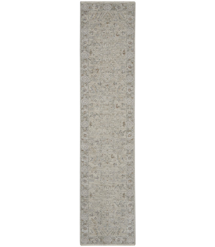 Tapis traditionnel gris Ryann, Tapis de couloir 2 pi 3 po x 10 pi 2 po