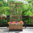 Handmade 72″ H × 35.5″ W Fir Wood Planter Box with Trellis and Wheels-1319895564
