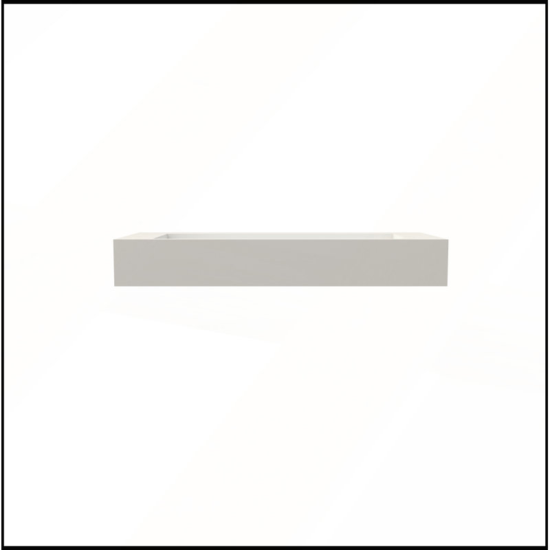 Durable 42 Inch Solid Surface Bathroom Basin with Waterfall Edge and Easy Maintenance