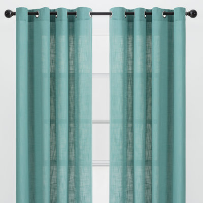 Paire de rideaux semi-transparents avec œillets Monge