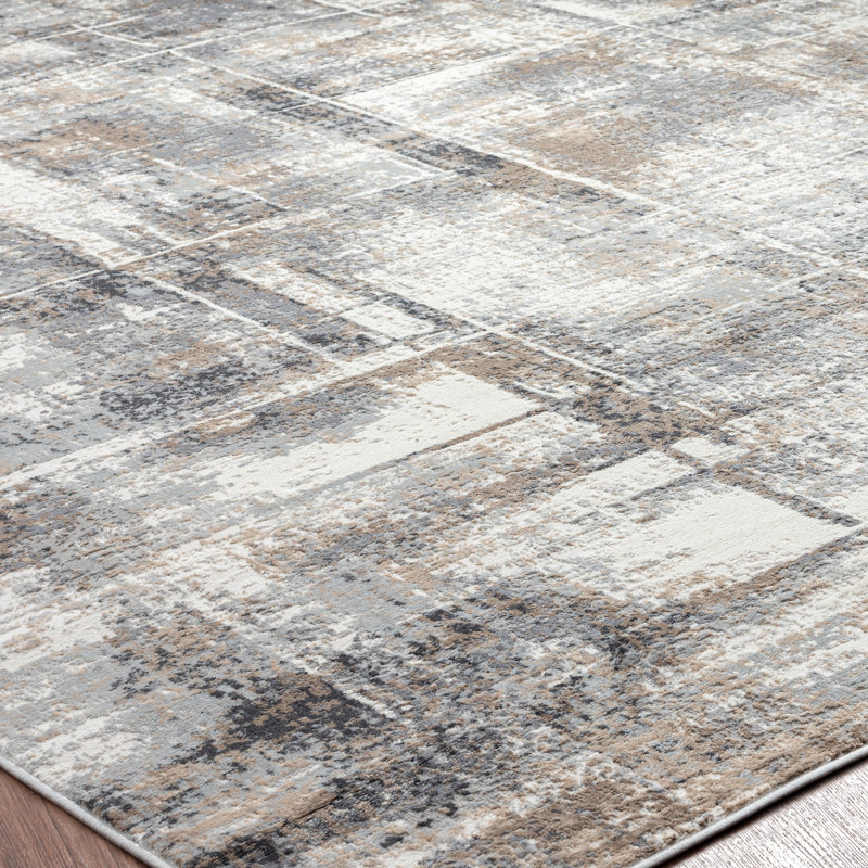 Miamiville Area Rug in Gray/Ivory, Rectangle 7'6" x 9'6"