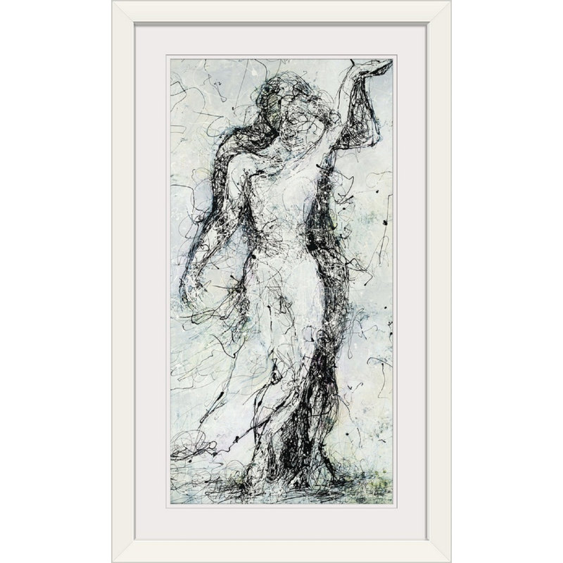 " Inseparable " by Rikki Drotar, 56" H x 32" W x 1" D, White Framed