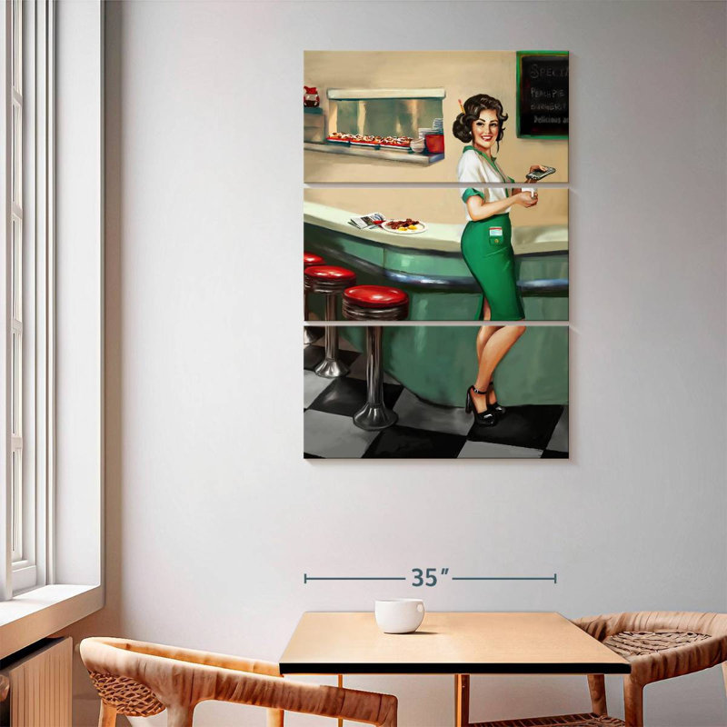 Leisha Diner Waitress, 65" H x 42" W