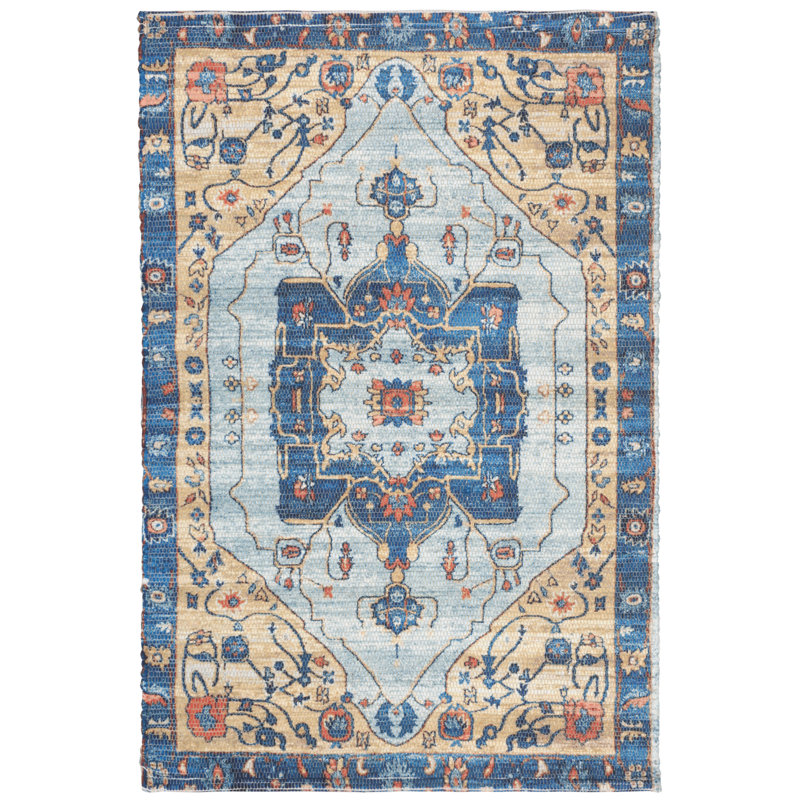 Joppatowne Hand Loomed Performance Geometric Rug, Rectangle 3' x 5'