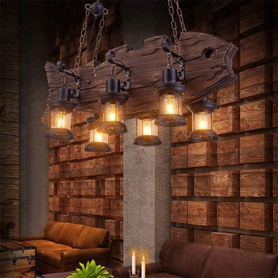 Lustre géométrique à 6 lumières