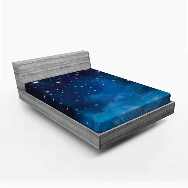 Microfiber Abstract Fitted Sheet, Full Fitted Sheet