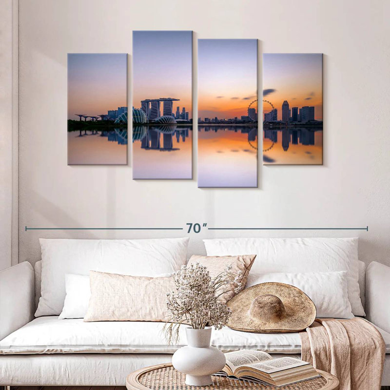 Sireci Singapore Sunset Skyline, 32" H x 52" W