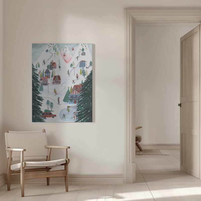 «Nordic Skiing», art mural sur toile tendue, H 16 po x l 12 po