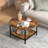 Krystaline 31.5" Coffee Table, 2-Tier Open Storage, Round Coffee Table-1336551738