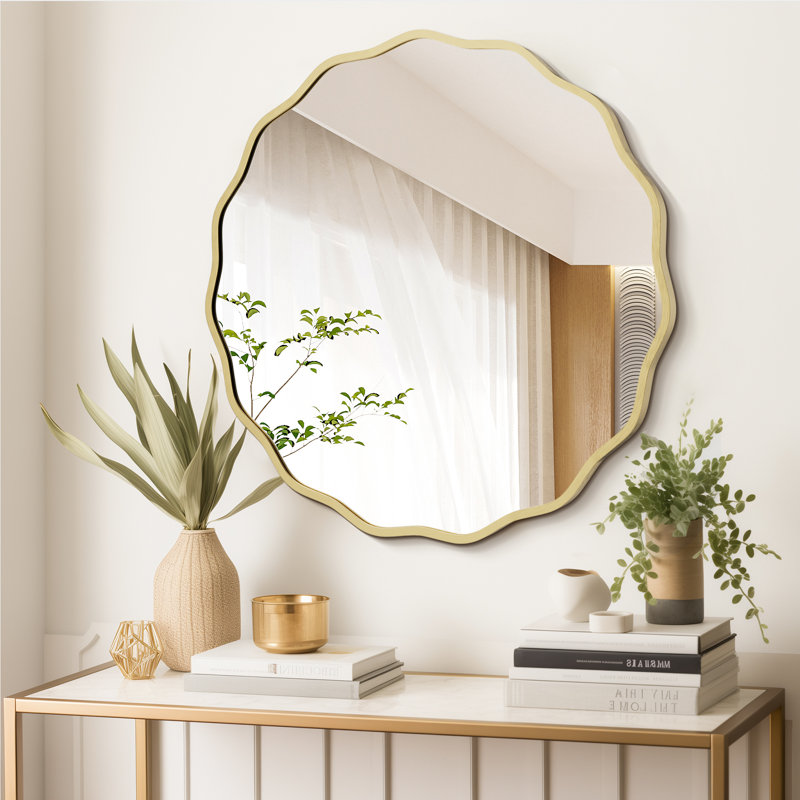 Miroir Elegant, Doré, 28 po x 28 po