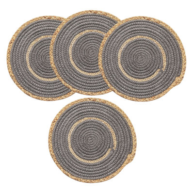 Algar Jute Geometric Round Placemat