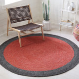 Nunley Hand Woven Wool/Cotton Rug in Red