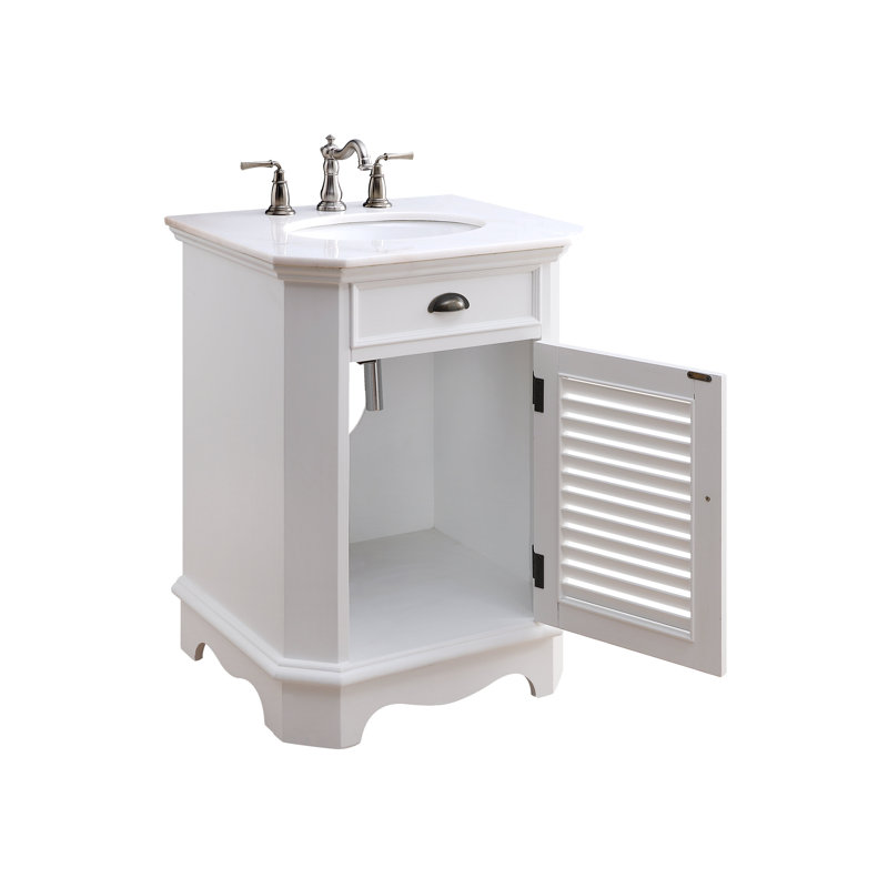 Ensemble de meuble-lavabo simple 24 po Britni, Blanc