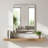 30X40 Inch Silver Metal Framed Rectangular Rectangular Bathrrom Mirror For Wall.