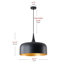 1 luminaire suspendu pour dôme de cuisine 20,47 pouces 1-E26