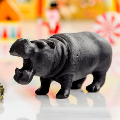 Ouvre-bouteille en fonte hippopotame