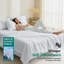 New Season - Ensemble de draps en coton - Draps 100% coton à densité de tissage 500 fils avec draps en coton doux (double, blanc optique brillant)-117459753-117459749