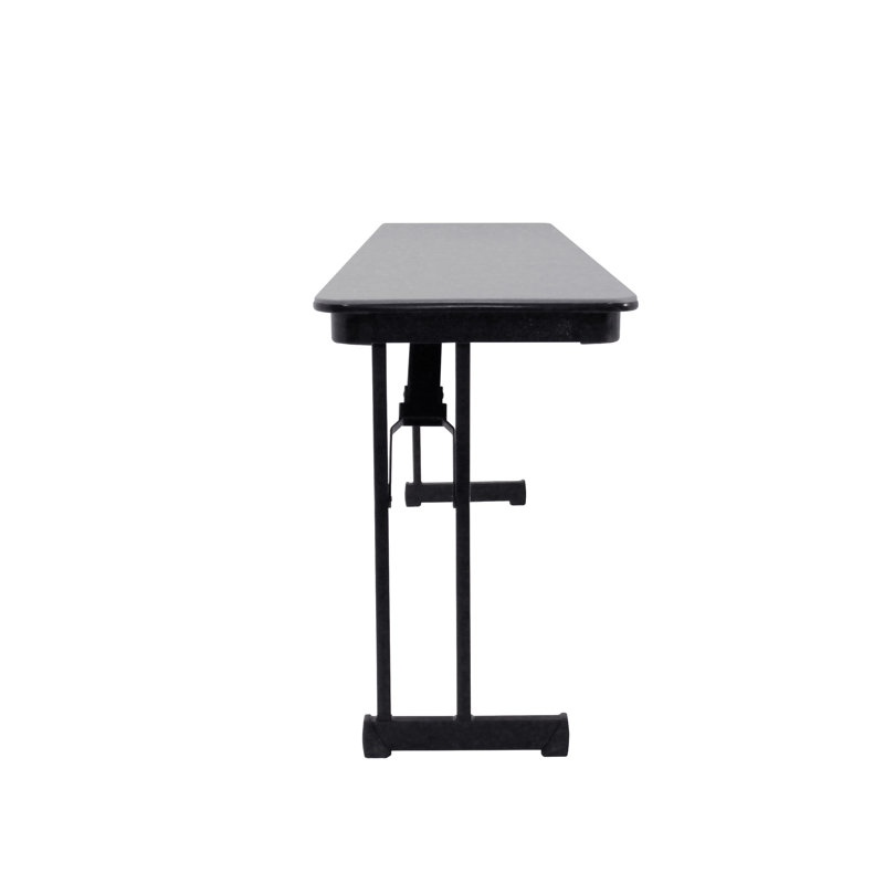 Table pliante rectangulaire 72 ", Gris / Noir