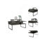 Table basse à plateau relevable Juvve, une tablette, espresso carbone