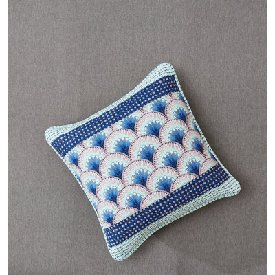  Mid-Century Lavender Square Cotton Pillow Cover