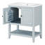 Meuble-lavabo moderne avec lavabo en céramique et grand rangement-142768197