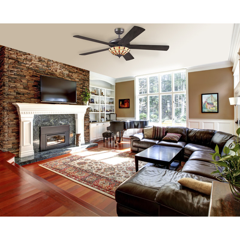 132cm Ceiling Fan with Light Kit