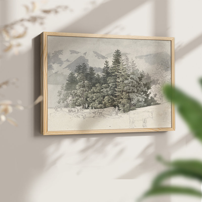 Paysages rétro-CCXV-reproduction encadrée, H 8 po x l 10 po, Naturel