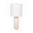 Jessey 26" Ceramic Table Lamp with Cutout Design and Fabric Drum Shade in White for Bedroom or Living Room