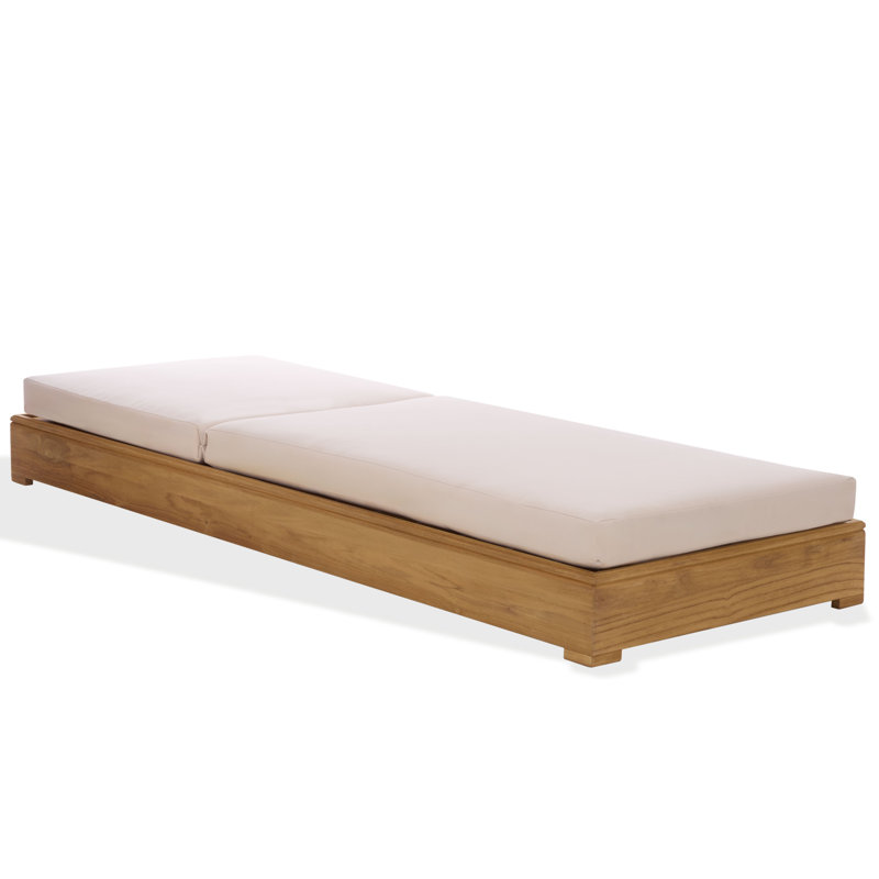 Melrose Teak Wood Patio Chaise Lounge