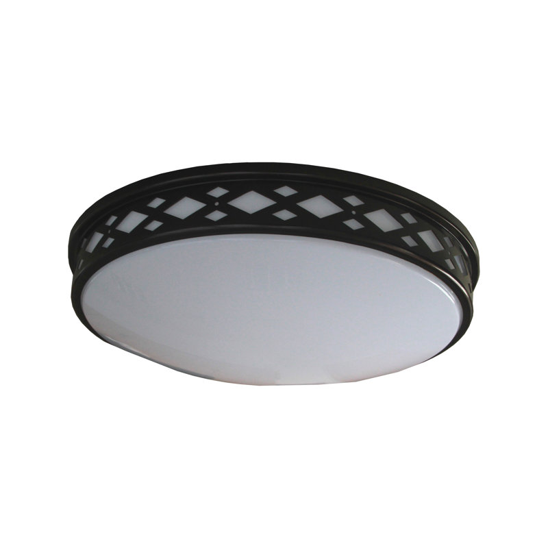 Plafonnier encastré simple à 1 lumière DEL Amir, H 3,8 po x l 10 po, Bronze