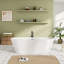 Baignoire de trempage autoportante en acrylique avec bonde escamotable et trop-plein L 67 po x l 31,5 po