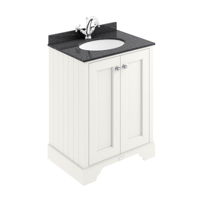 61.7cm Single Bathroom Vanity Base Only in White